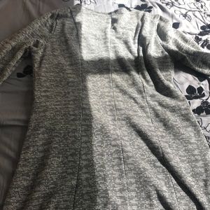 H&M Tweed Dress with Zippers Size XL